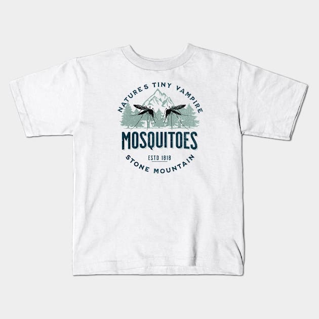 Camping nature mosquitoes Kids T-Shirt by Craftycarlcreations